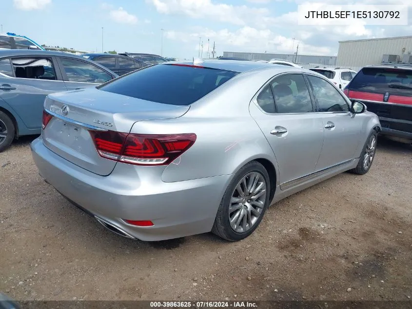 2014 Lexus Ls 460 VIN: JTHBL5EF1E5130792 Lot: 39863625