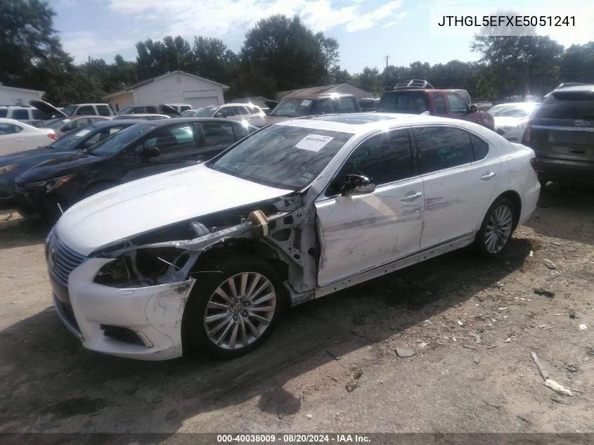 2014 Lexus Ls 460 L VIN: JTHGL5EFXE5051241 Lot: 40038009