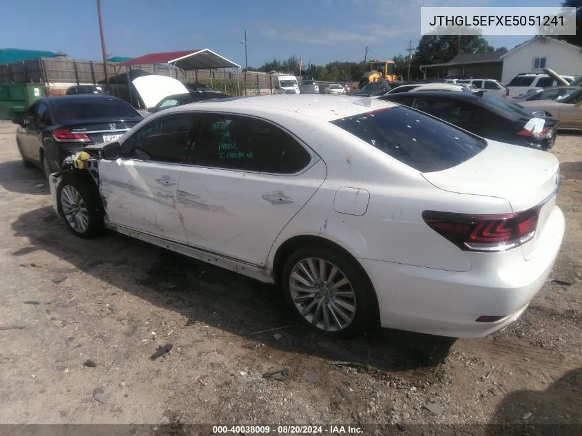 2014 Lexus Ls 460 L VIN: JTHGL5EFXE5051241 Lot: 40038009