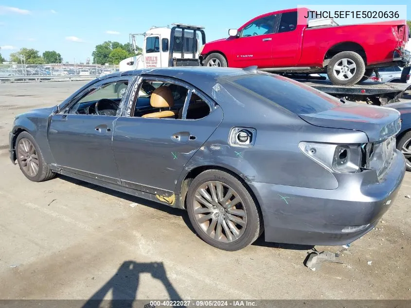 2014 Lexus Ls 460 VIN: JTHCL5EF1E5020636 Lot: 40222027