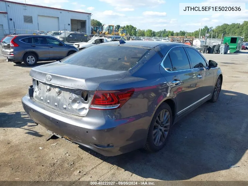 2014 Lexus Ls 460 VIN: JTHCL5EF1E5020636 Lot: 40222027