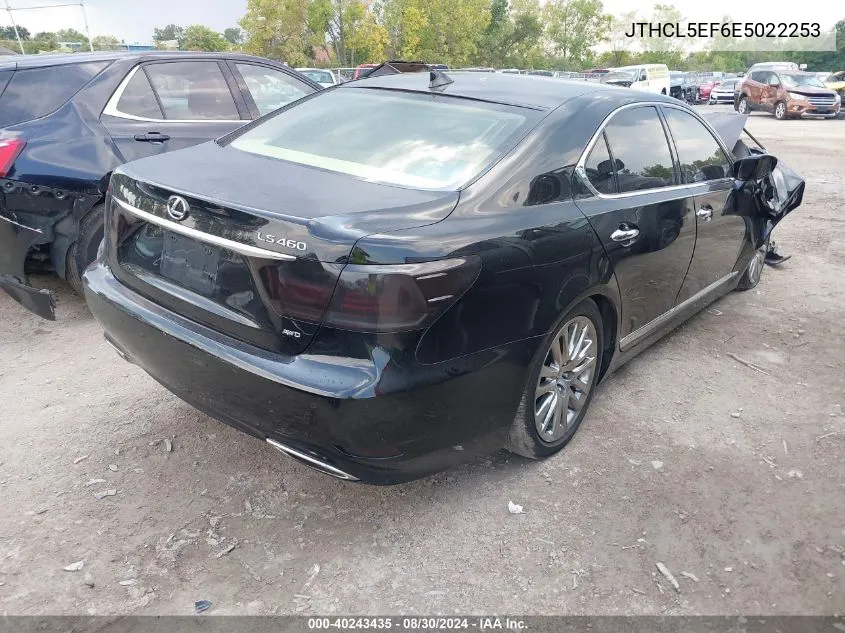 2014 Lexus Ls 460 VIN: JTHCL5EF6E5022253 Lot: 40243435