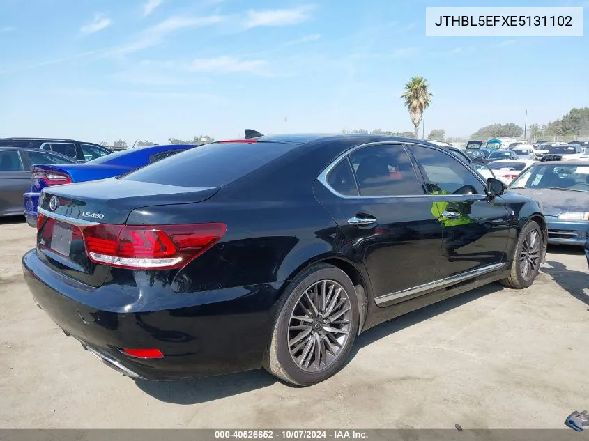 2014 Lexus Ls 460 460 VIN: JTHBL5EFXE5131102 Lot: 40526652