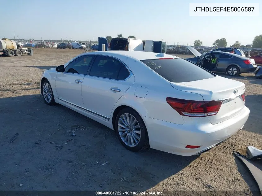 2014 Lexus Ls 460 L VIN: JTHDL5EF4E5006587 Lot: 40561722