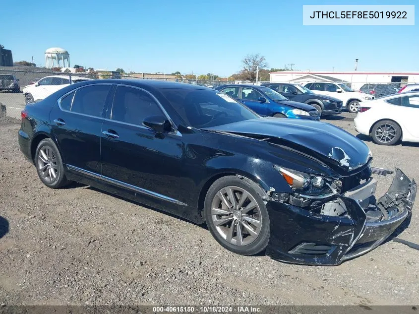 2014 Lexus Ls 460 VIN: JTHCL5EF8E5019922 Lot: 40615150