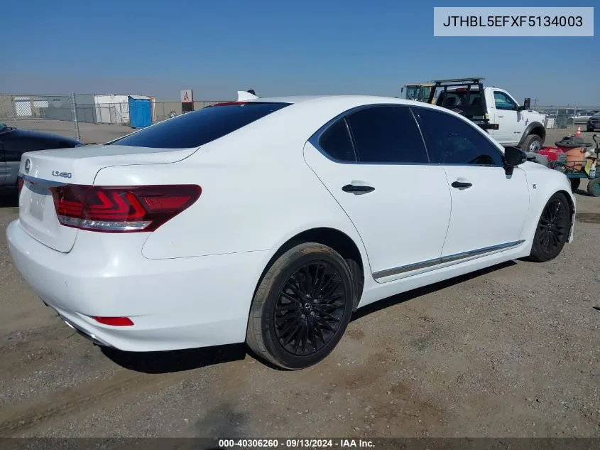 2015 Lexus Ls 460 Crafted Line VIN: JTHBL5EFXF5134003 Lot: 40306260