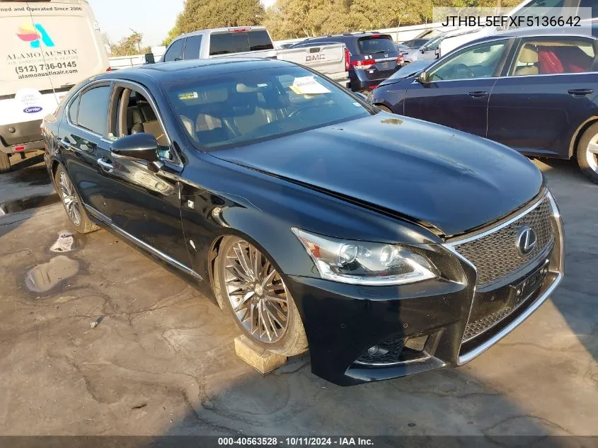 2015 Lexus Ls 460 VIN: JTHBL5EFXF5136642 Lot: 40563528