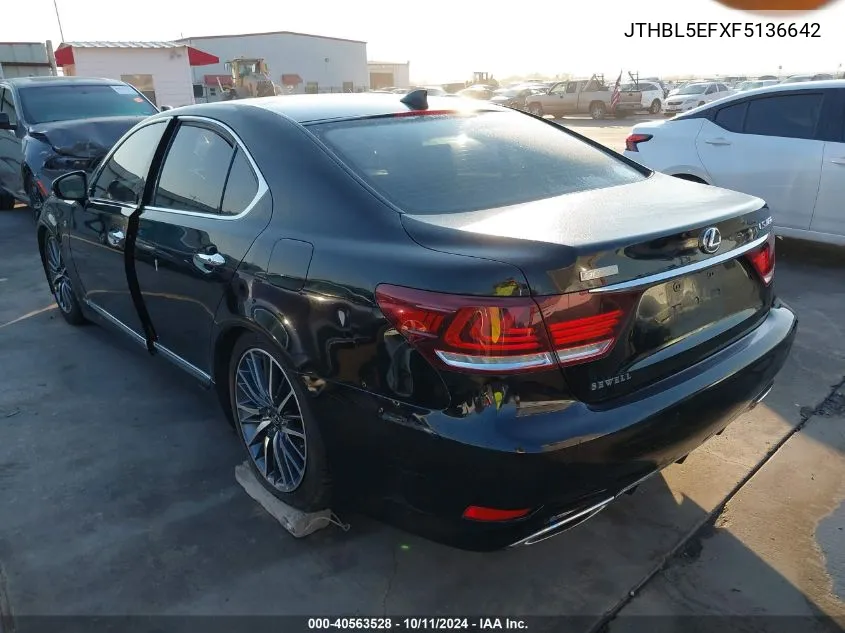 2015 Lexus Ls 460 VIN: JTHBL5EFXF5136642 Lot: 40563528