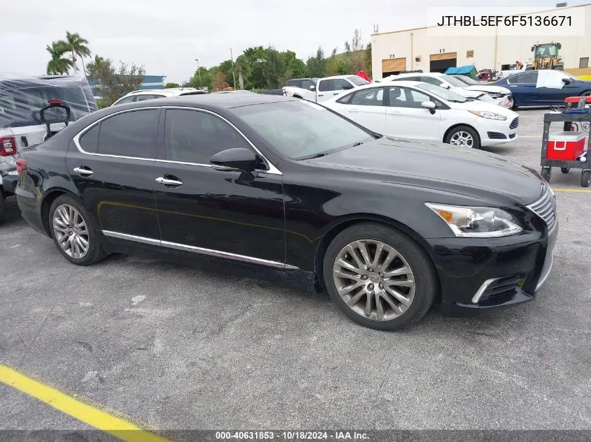 2015 Lexus Ls 460 VIN: JTHBL5EF6F5136671 Lot: 40631853