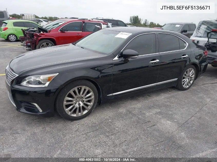 2015 Lexus Ls 460 VIN: JTHBL5EF6F5136671 Lot: 40631853