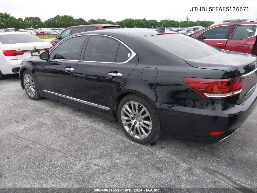 2015 Lexus Ls 460 VIN: JTHBL5EF6F5136671 Lot: 40631853