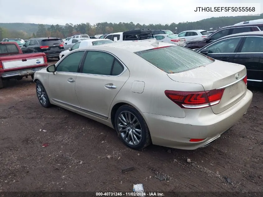 2015 Lexus Ls L VIN: JTHGL5EF5F5055568 Lot: 40731245