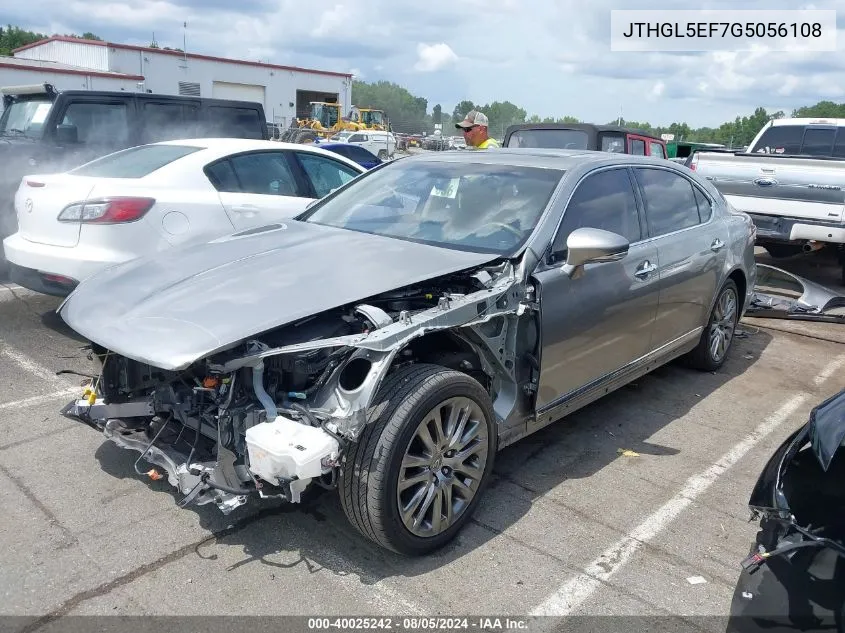 2016 Lexus Ls 460 L VIN: JTHGL5EF7G5056108 Lot: 40025242