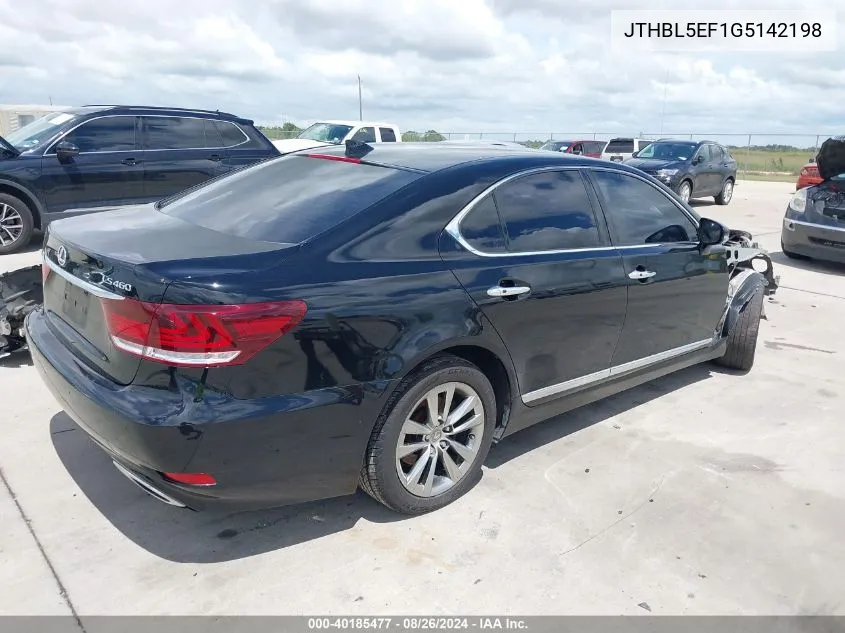 2016 Lexus Ls 460 VIN: JTHBL5EF1G5142198 Lot: 40185477