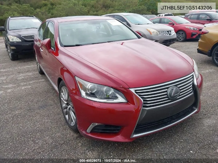 2016 Lexus Ls 460 VIN: JTHBL5EF1G5143206 Lot: 40529073