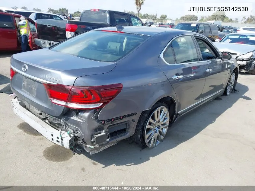 2016 Lexus Ls 460 VIN: JTHBL5EF5G5142530 Lot: 40715444