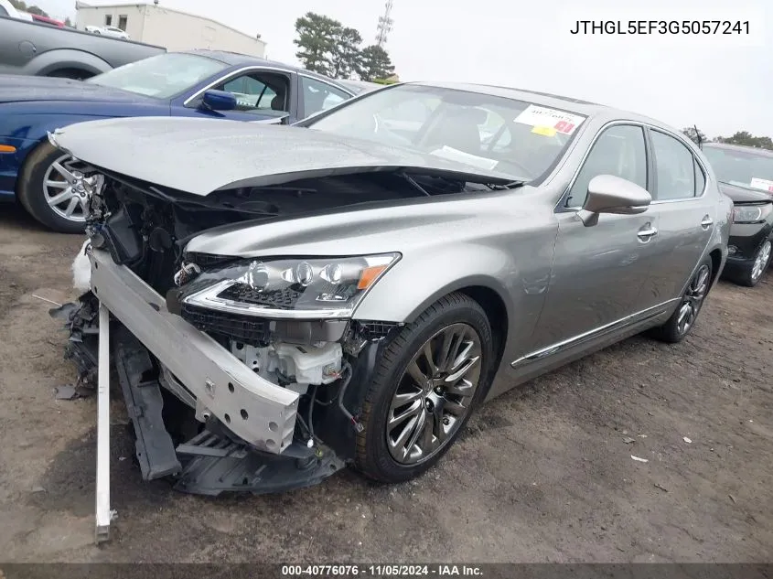 2016 Lexus Ls 460 L VIN: JTHGL5EF3G5057241 Lot: 40776076