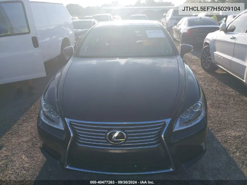 JTHCL5EF7H5029104 2017 Lexus Ls 460