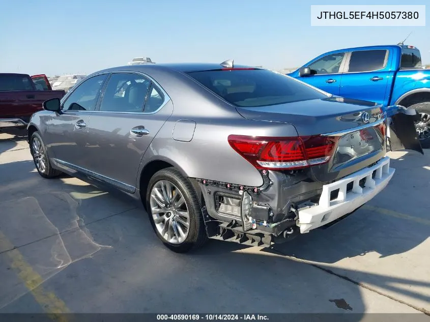 2017 Lexus Ls 460 L VIN: JTHGL5EF4H5057380 Lot: 40590169