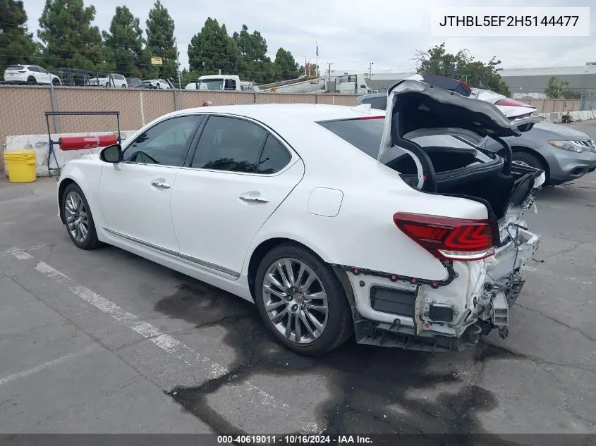 2017 Lexus Ls 460 VIN: JTHBL5EF2H5144477 Lot: 40619011