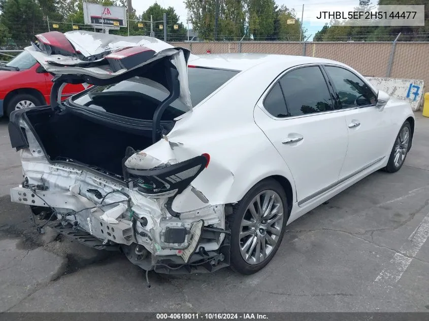 2017 Lexus Ls 460 VIN: JTHBL5EF2H5144477 Lot: 40619011