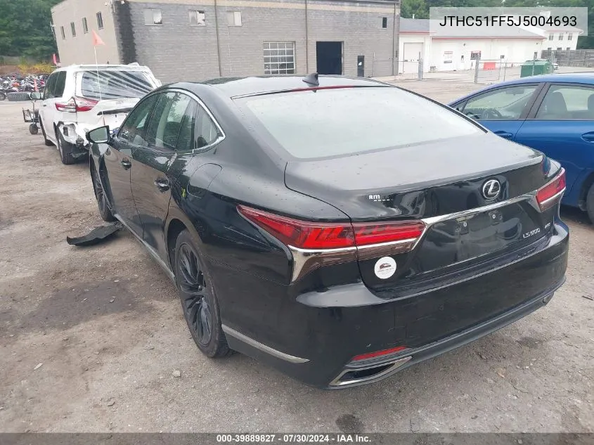 2018 Lexus Ls 500 VIN: JTHC51FF5J5004693 Lot: 39889827