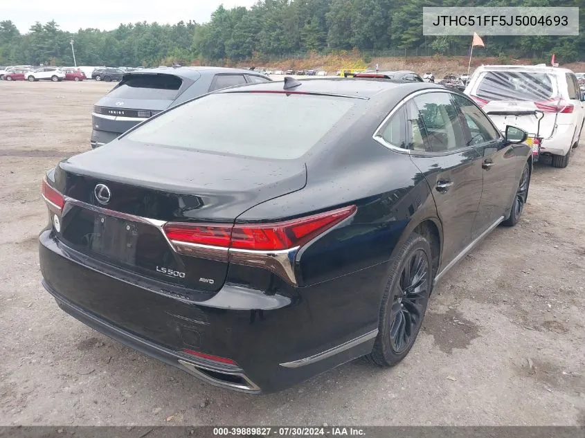 2018 Lexus Ls 500 VIN: JTHC51FF5J5004693 Lot: 39889827