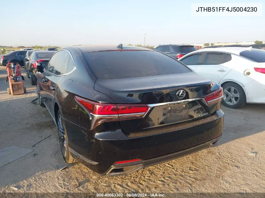 2018 Lexus Ls 500 Base/500 F Sport VIN: JTHB51FF4J5004230 Lot: 40053302