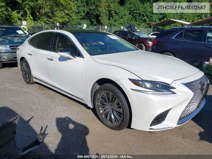 2018 Lexus Ls 500 VIN: JTHC5LFF6J5002687 Lot: 40072620