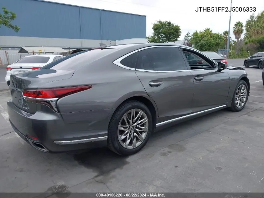 2018 Lexus Ls 500 VIN: JTHB51FF2J5006333 Lot: 40156220