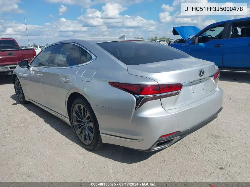 2018 Lexus Ls 500 VIN: JTHC51FF3J5000478 Lot: 40353575