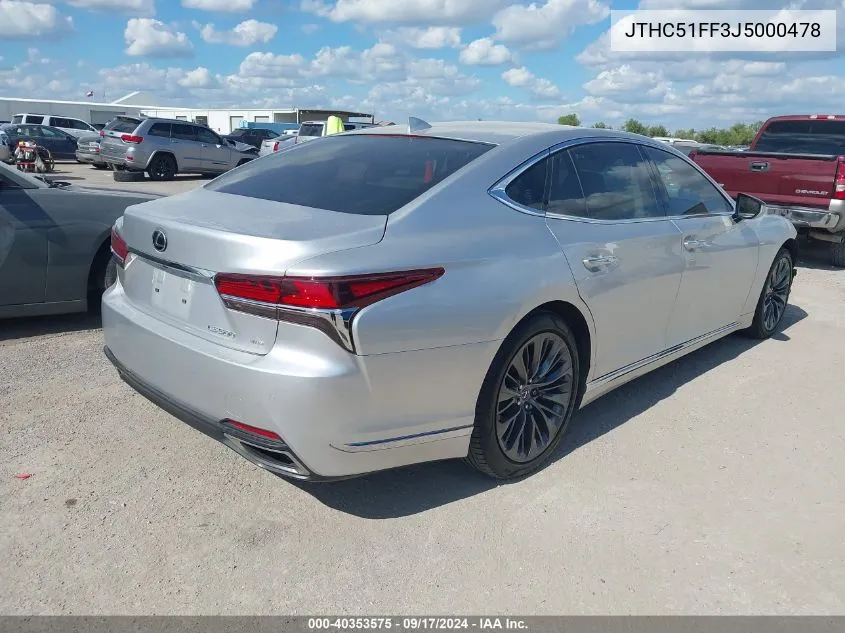 2018 Lexus Ls 500 VIN: JTHC51FF3J5000478 Lot: 40353575