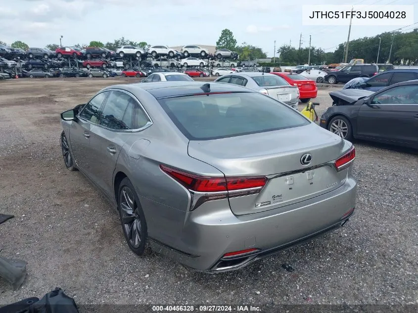 2018 Lexus Ls 500 F Sport VIN: JTHC51FF3J5004028 Lot: 40456328