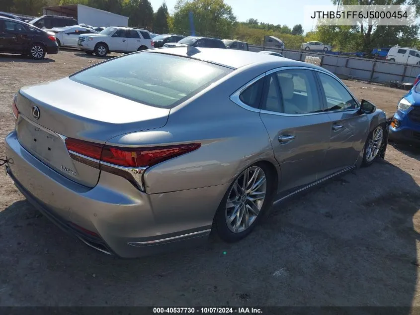 2018 Lexus Ls 500 VIN: JTHB51FF6J5000454 Lot: 40537730