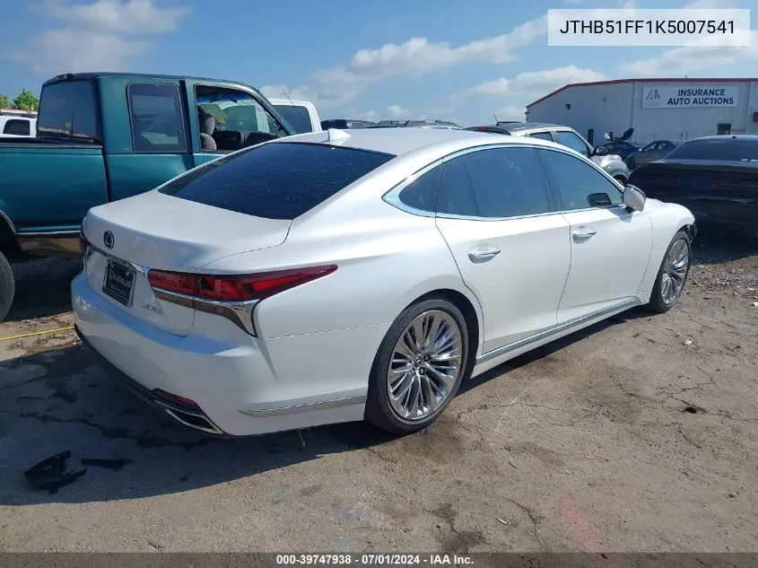 2019 Lexus Ls 500 VIN: JTHB51FF1K5007541 Lot: 39747938