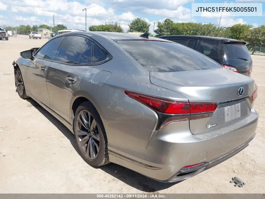 2019 Lexus Ls 500 F Sport VIN: JTHC51FF6K5005501 Lot: 40292142