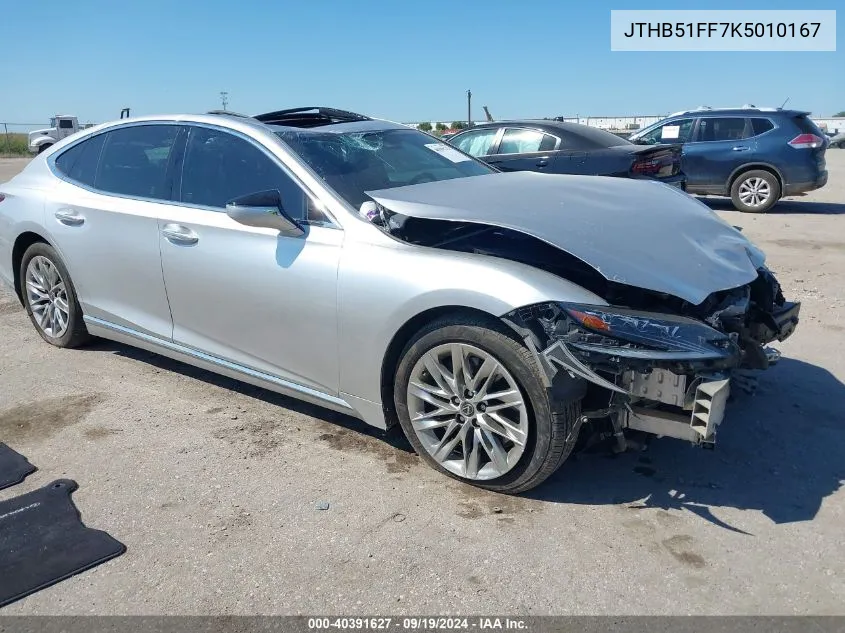 2019 Lexus Ls 500 VIN: JTHB51FF7K5010167 Lot: 40391627