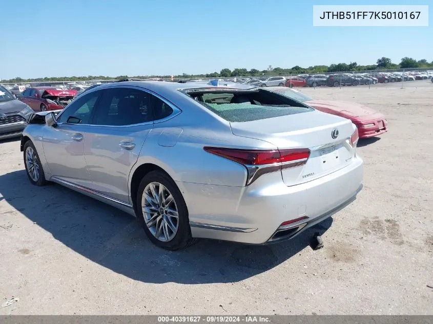 2019 Lexus Ls 500 VIN: JTHB51FF7K5010167 Lot: 40391627