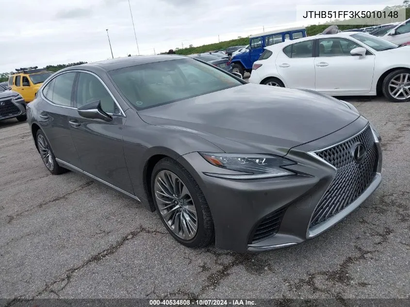 2019 Lexus Ls 500 Base/500 F Sport VIN: JTHB51FF3K5010148 Lot: 40534808