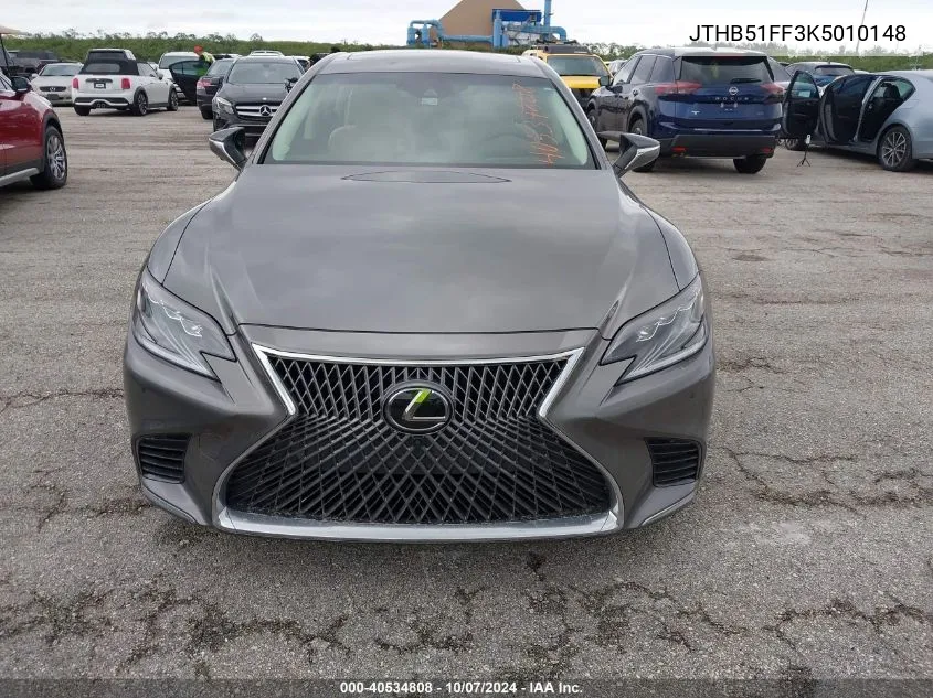 2019 Lexus Ls 500 Base/500 F Sport VIN: JTHB51FF3K5010148 Lot: 40534808