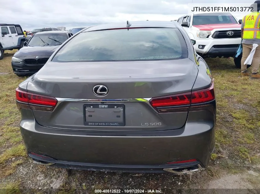 2021 Lexus Ls 500 Base/500 F Sport VIN: JTHD51FF1M5013772 Lot: 40512522