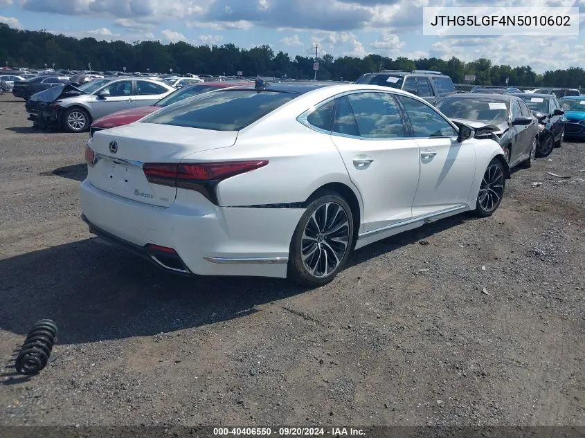 JTHG5LGF4N5010602 2022 Lexus Ls 500