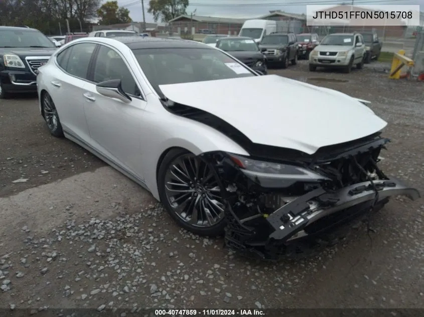 2022 Lexus Ls 500 VIN: JTHD51FF0N5015708 Lot: 40747859