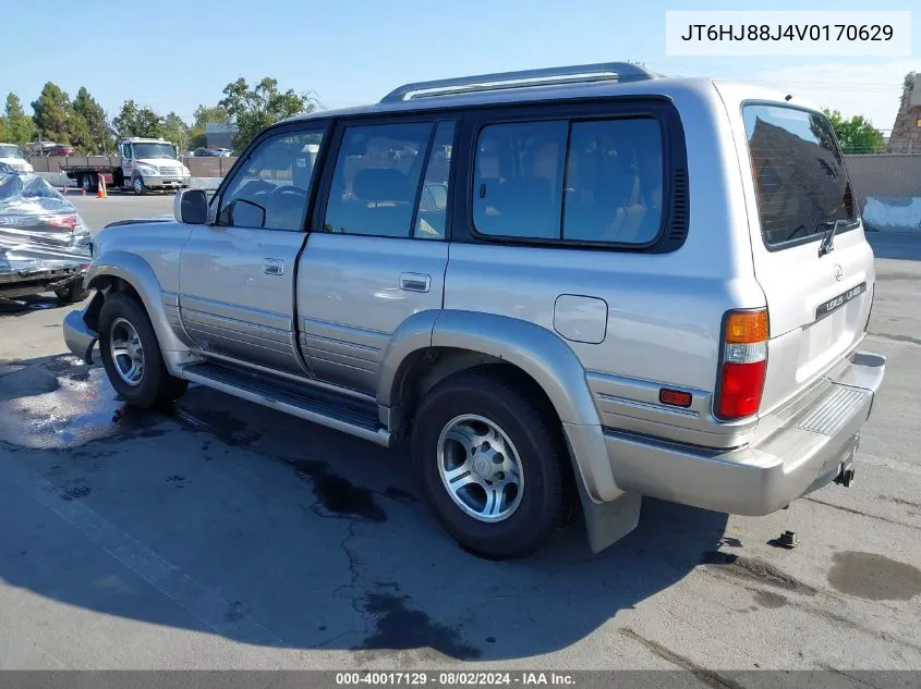 1997 Lexus Lx 450 VIN: JT6HJ88J4V0170629 Lot: 40017129