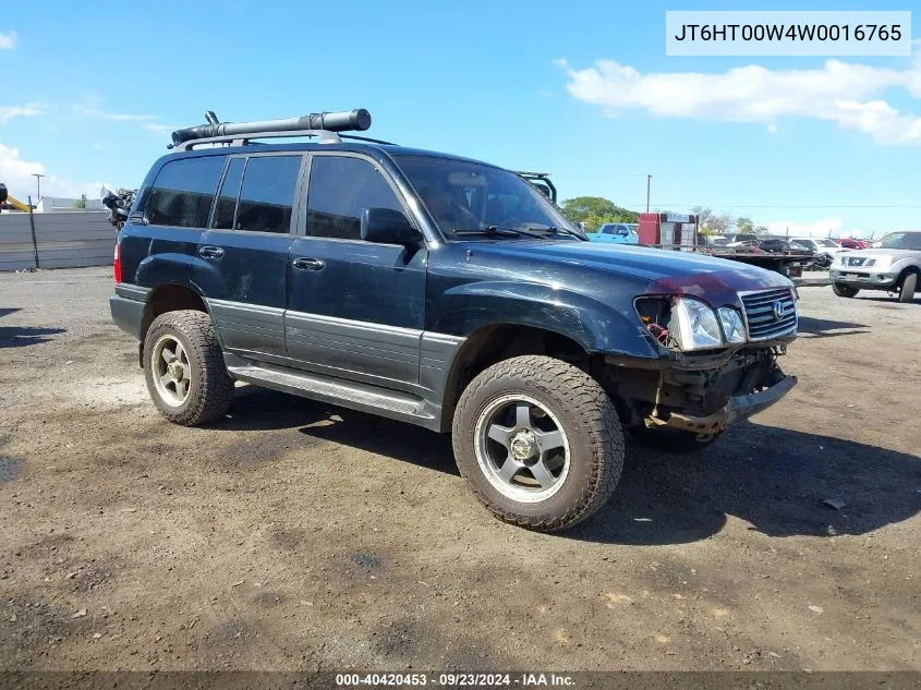 1998 Lexus Lx 470 VIN: JT6HT00W4W0016765 Lot: 40420453