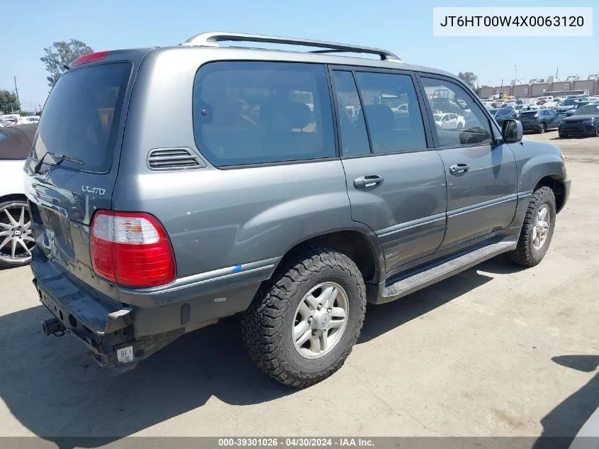 1999 Lexus Lx 470 VIN: JT6HT00W4X0063120 Lot: 39301026