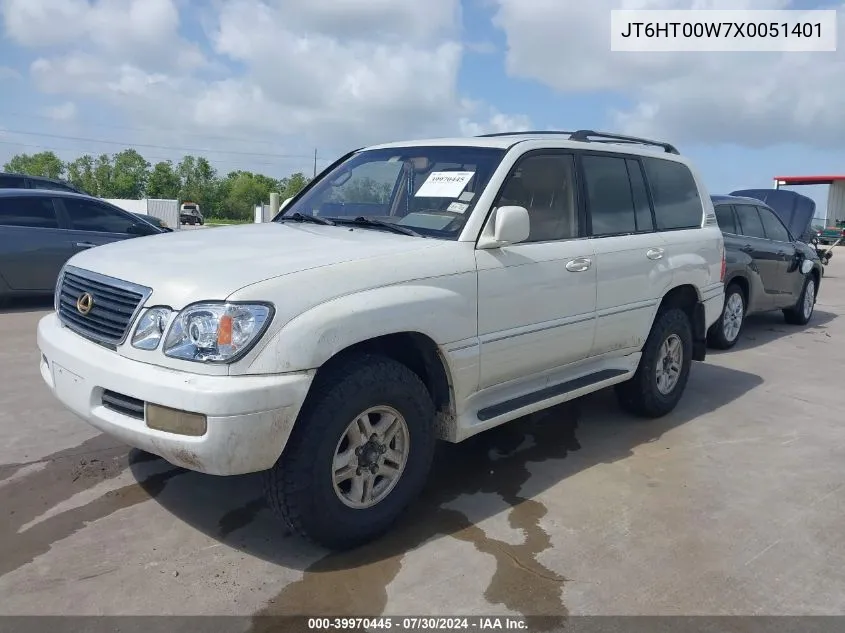 1999 Lexus Lx 470 VIN: JT6HT00W7X0051401 Lot: 39970445