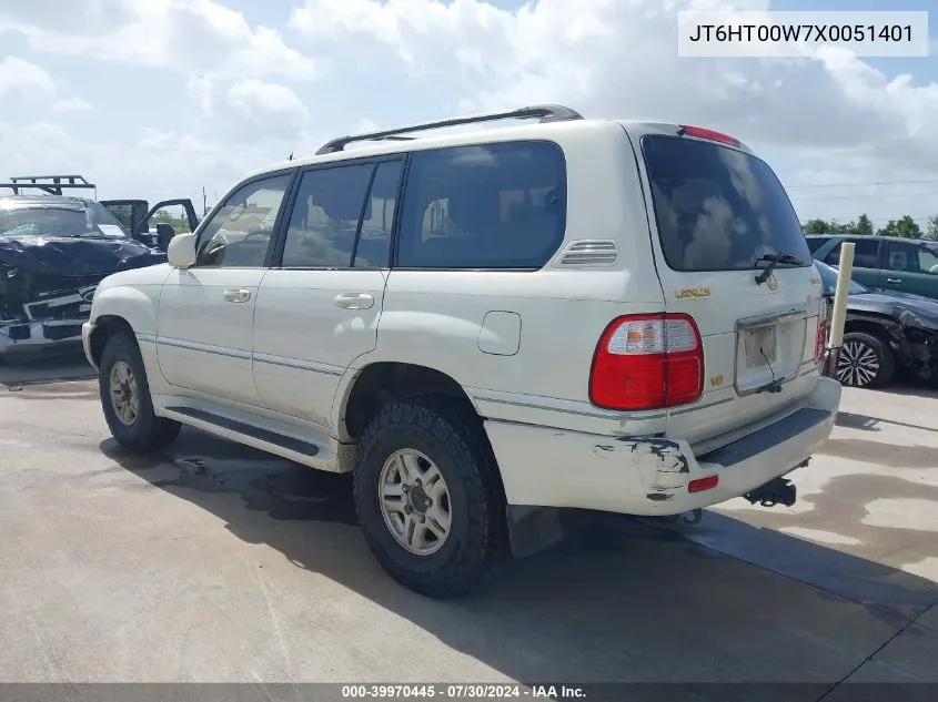 1999 Lexus Lx 470 VIN: JT6HT00W7X0051401 Lot: 39970445