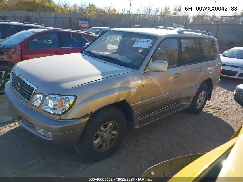 1999 Lexus Lx 470 VIN: JT6HT00WXX0042188 Lot: 40665032