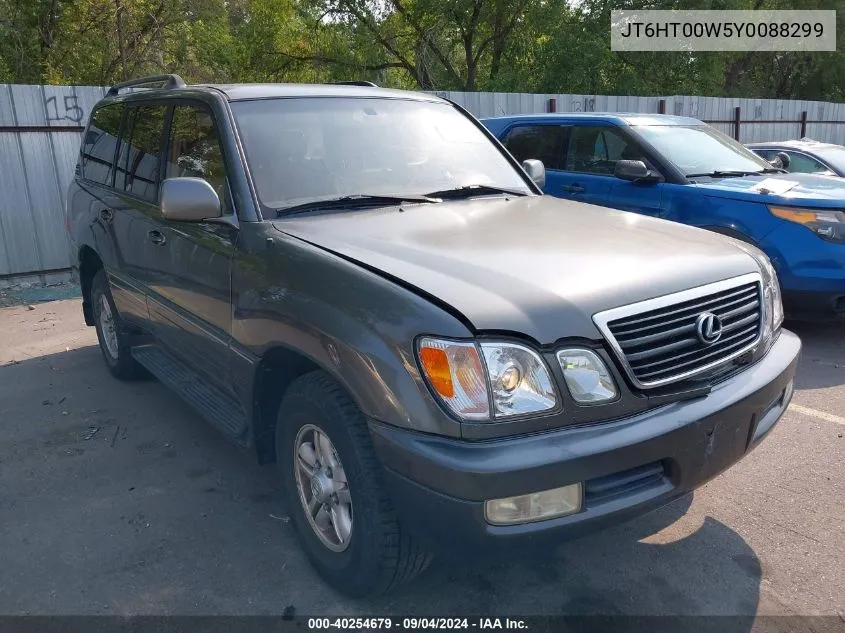 2000 Lexus Lx 470 VIN: JT6HT00W5Y0088299 Lot: 40254679